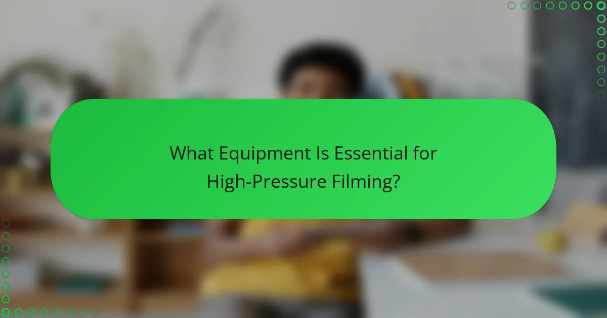 What Equipment Is Essential for High-Pressure Filming?